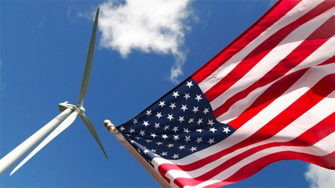 Us flag wind turbine